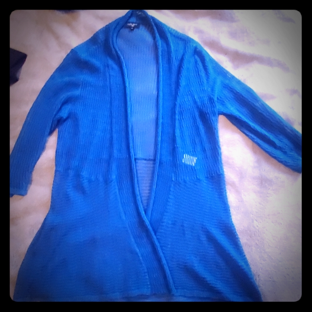 Blue cardigan